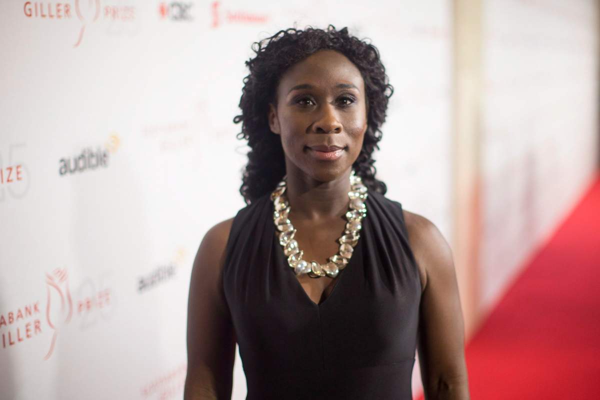 Giller Prize winner Esi Edugyan stops on the red carpet at the Scotiabank Giller Prize gala in Toronto, Nov. 19, 2018. 