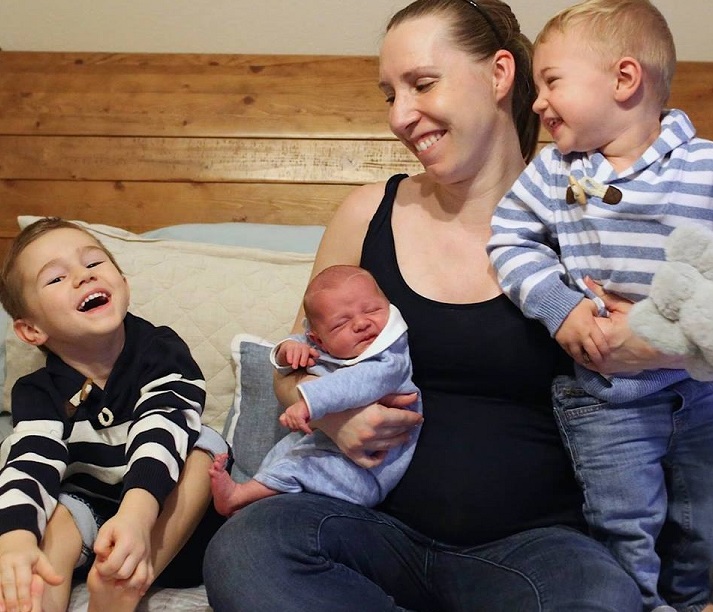 Laura Sidari said Leon (far left) was He was an “old soul” with patience and gentleness beyond his years.