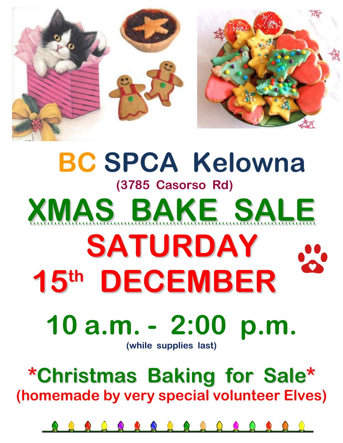 Kelowna SPCA Christmas Bake Sale - image