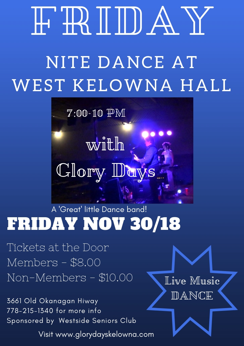 Friday Nite Dance with Glory Days at Westside Activity Center - image
