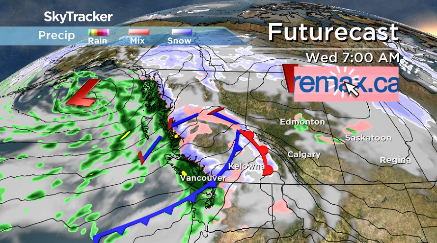 A weakening frontal wave rolling through will bring in precipitation early Wednesday.