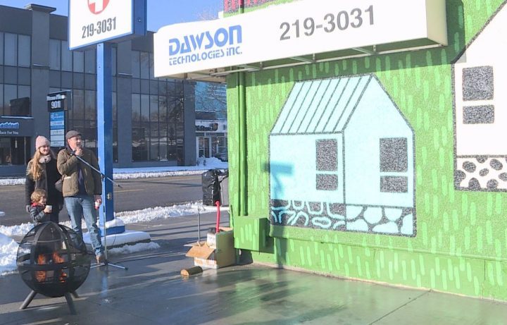 Local artists Kathryn Pearce and Tanner Hamilton completed Calgary’s first augmented reality mural.