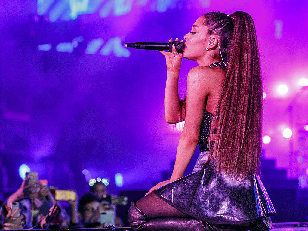 Ariana Grande performs onstage during the 2018 iHeartRadio.