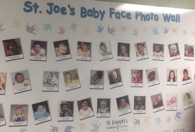 A new panel has been added to the wall of baby faces at St. Joseph's Hospital in Hamilton.