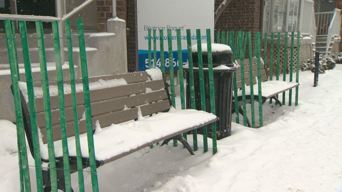 Benches along Churchill Boulevard have now been freed up for people to use. 