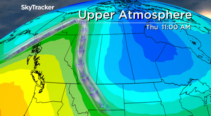 Blast after blast of cold air swings through the upper atmosphere this week.