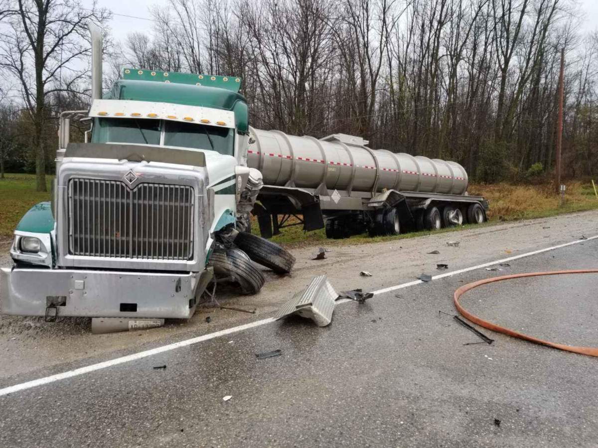 One of the vehicles involved in Tuesday's crash.