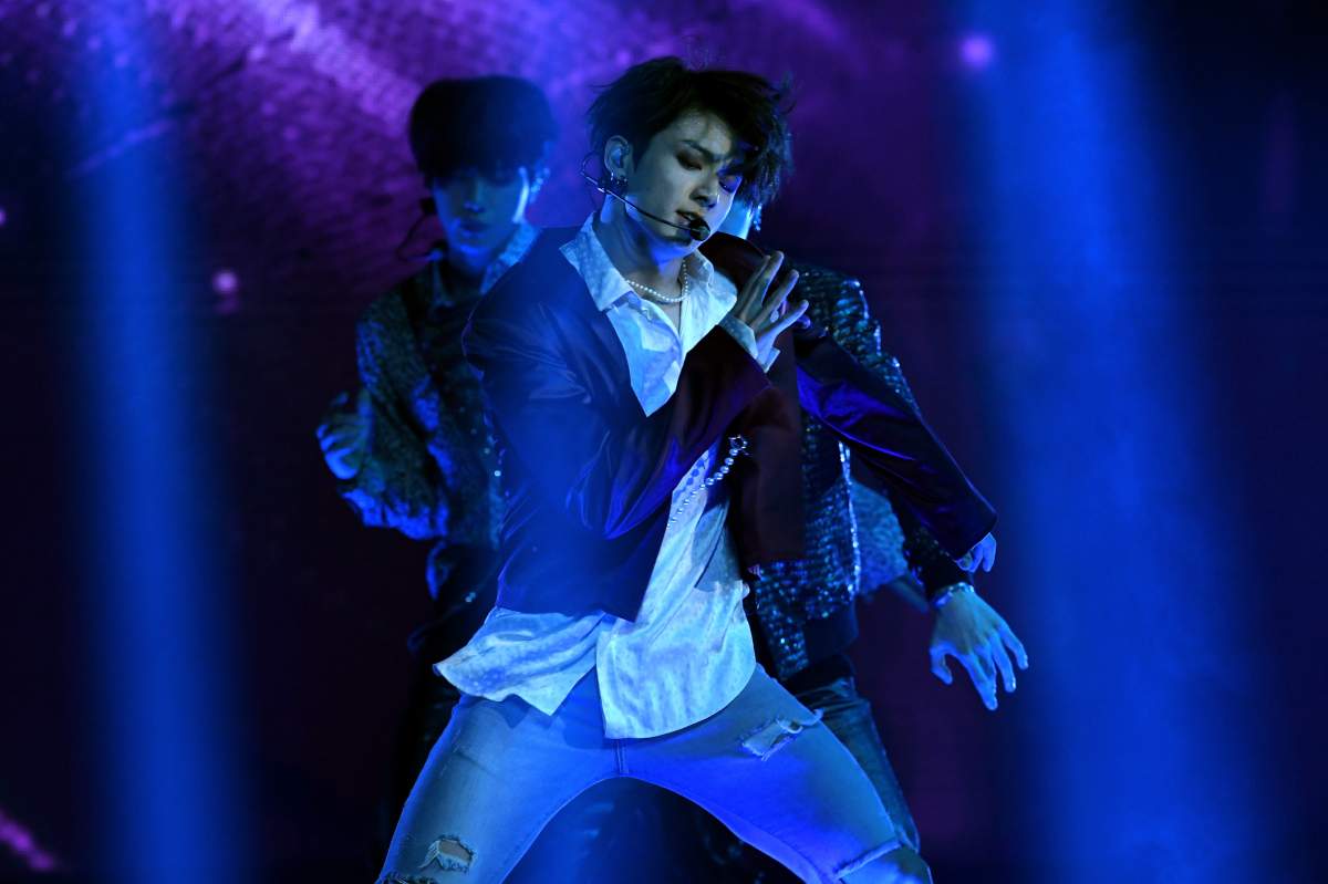 BTS performs onstage during the Billboard Music Awards at MGM Grand Garden Arena on May 20, 2018 in Las Vegas, Nev.