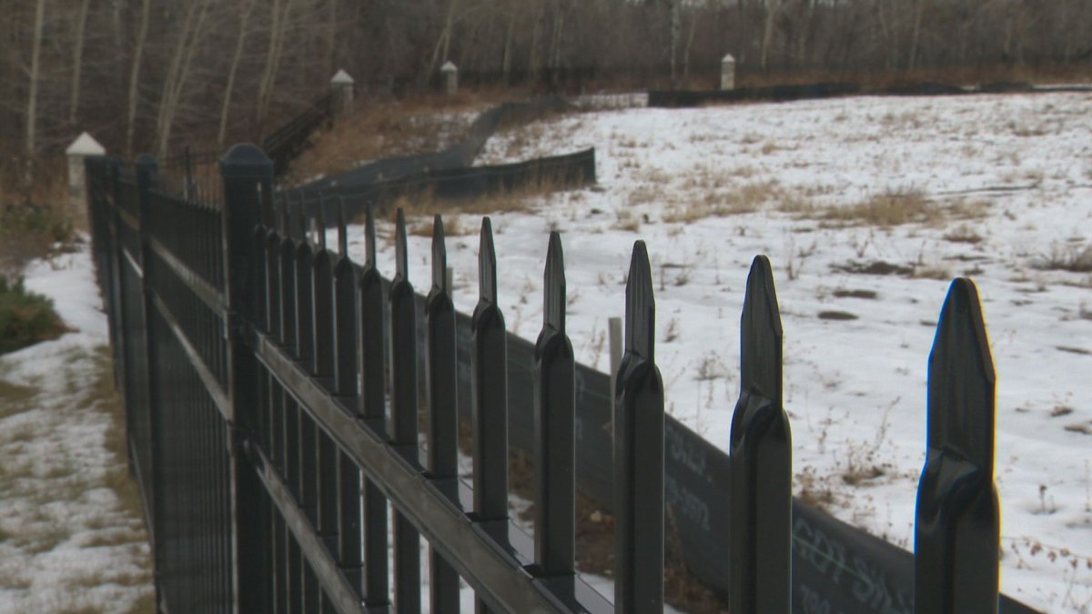 Black metal fences line much of the River Pointe community in Cameron Heights.