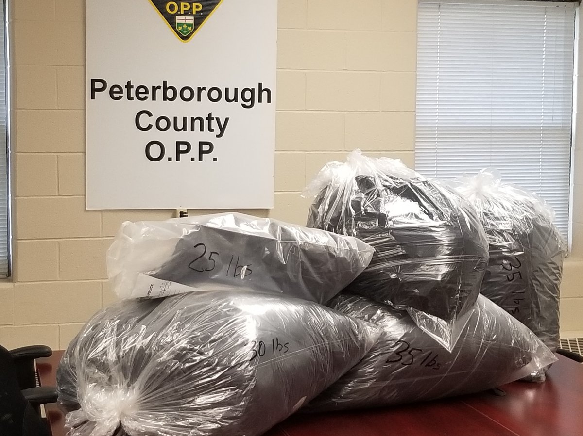 Peterborough County OPP seized around 140 pounds of marijuana following a traffic stop on Tuesday.