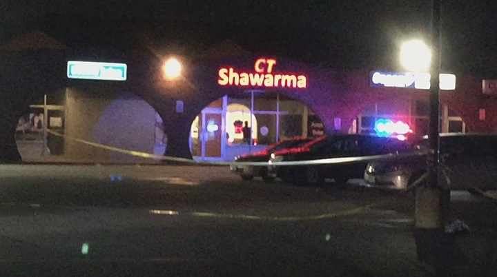 Police blocked off a large scene at a plaza on Champlain Boulevard Monday evening.