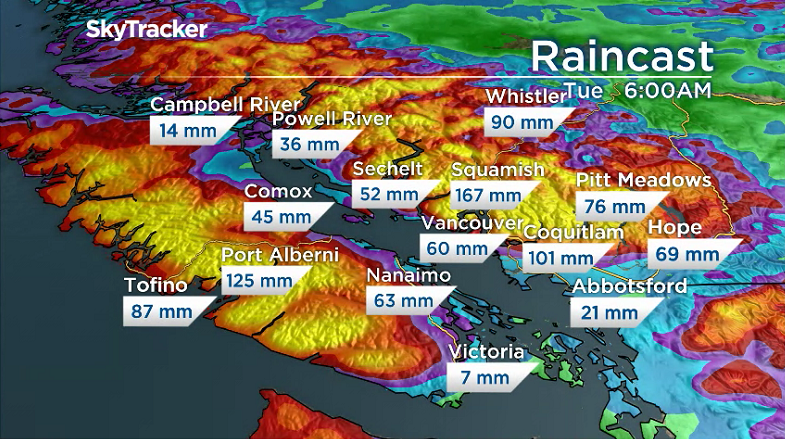 Atmospheric River Brings Heavy Rain To B.C.’s South Coast - BC ...