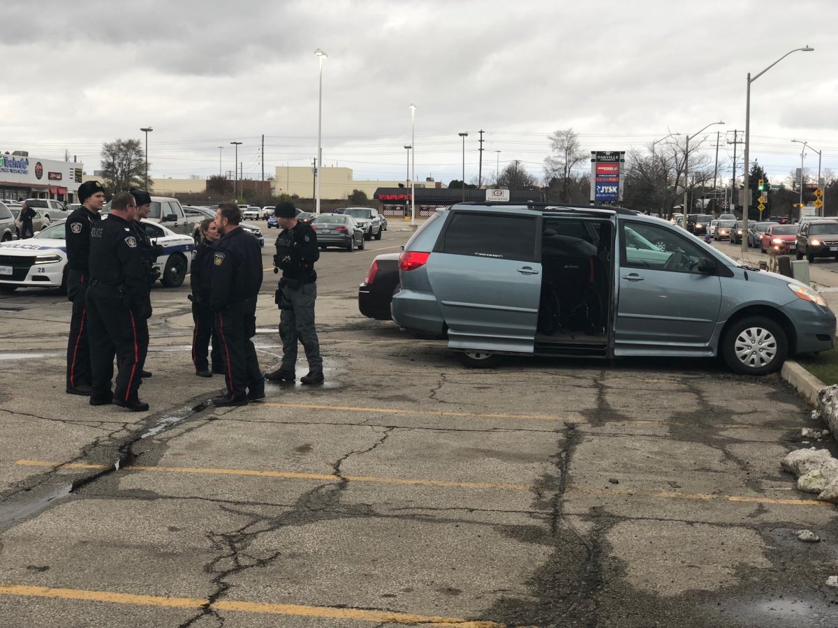 Peel Regional Police are investigating after a vehicle was stolen in Mississauga Saturday while a 96-year-old woman was still inside.