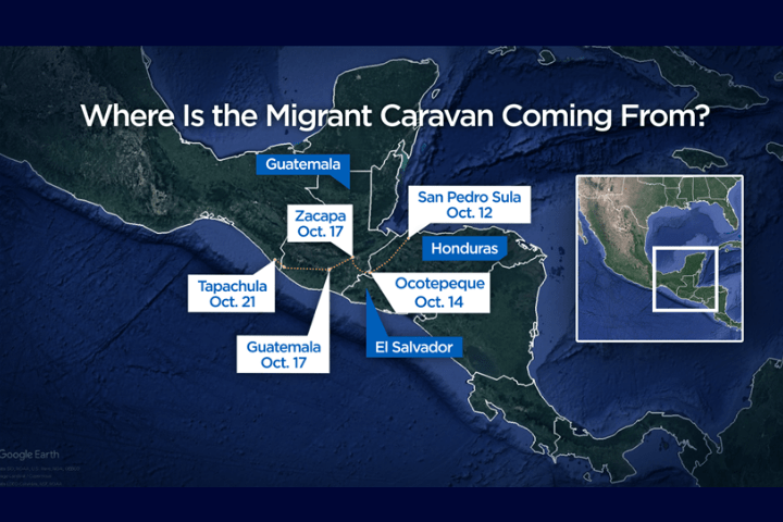 MAP: Where the migrant caravan began, and why people are fleeing these countries - image