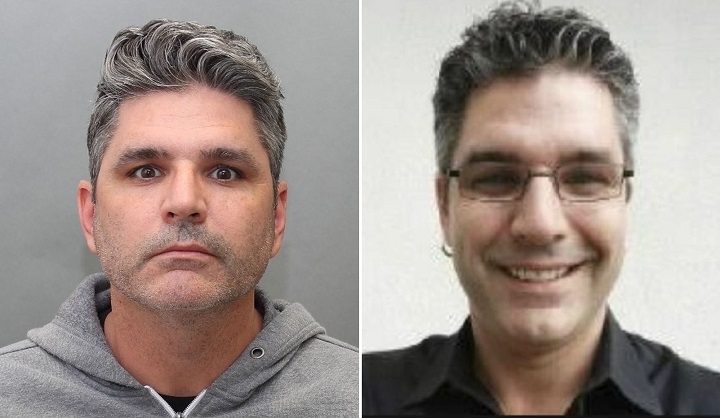 Christopher Pulleyn, 43, of Mississauga has been charged with multiple child exploitation offences. Image on the right is an online profile photograph of Pulleyn.