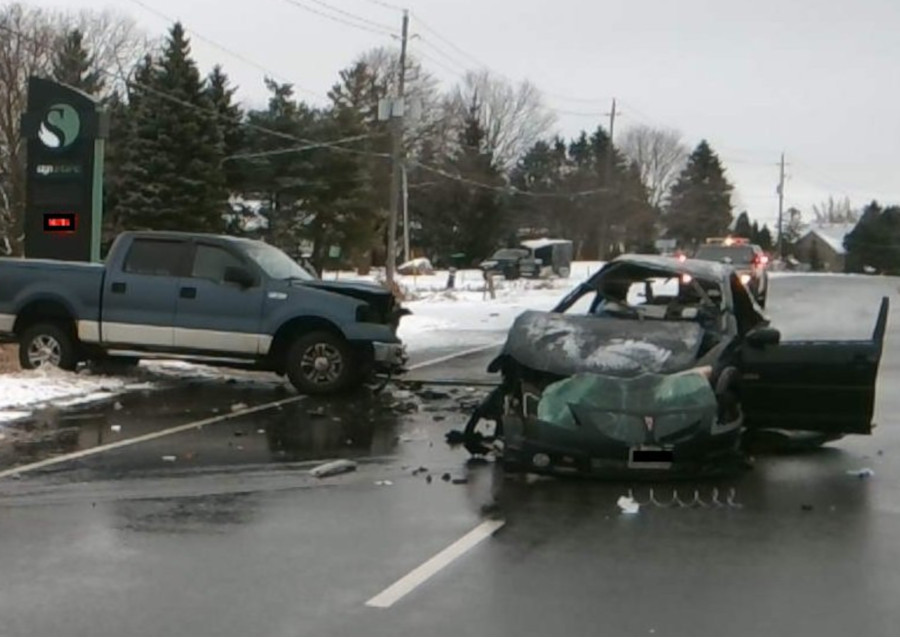 The collision occurred just outside of Stratford.