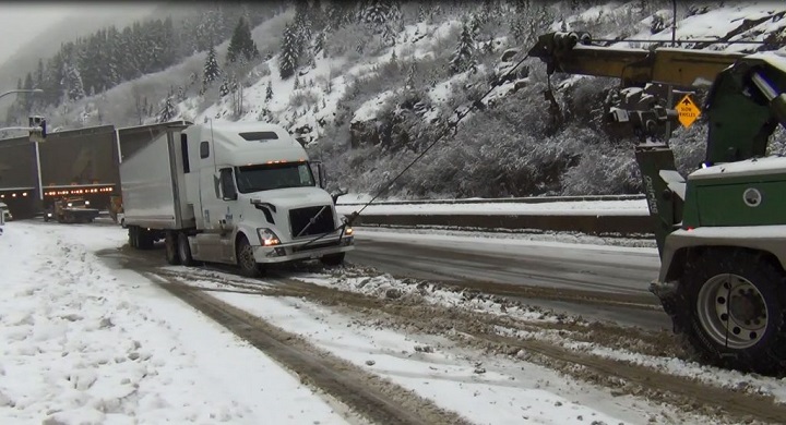 New chain-up fines will go into effect October 1 for B.C. truckers.