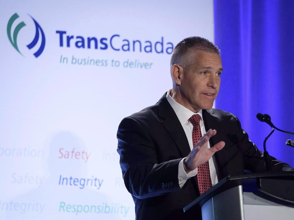 TransCanada Corp. president and CEO Russ Girling addresses the company’s annual meeting in Calgary, Friday, April 27, 2018.THE CANADIAN PRESS/Jeff McIntosh