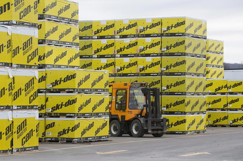 BRP products are shown in a storage yard in Valcourt, Que., on November 9, 2012. 