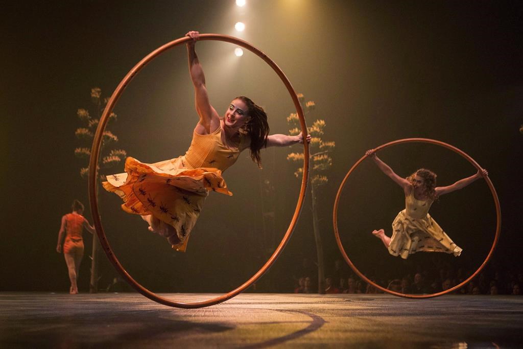 Performers are pictured on stage during a dress rehearsal for the Toronto opening of Cirque Du Soleil's 'Luzia' on Wednesday, July 27, 2016.