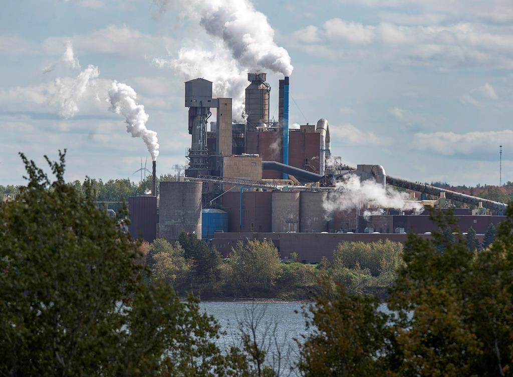 The Northern Pulp Nova Scotia Corporation mill is seen in Abercrombie, N.S. on Wednesday, Oct. 11, 2017. A Nova Scotia pulp mill is asking for public support for more time to build an effluent pipeline to the ocean, even as one of province's best-known Hollywood actors retweets comments critical of the plant.