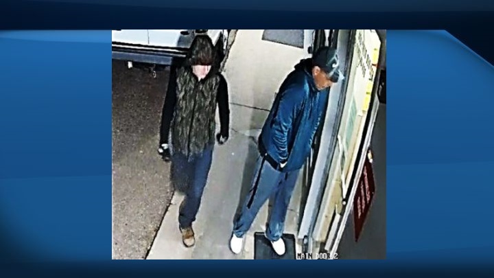 Edmonton police search for two suspects after a series of daycare break and enters in the area.