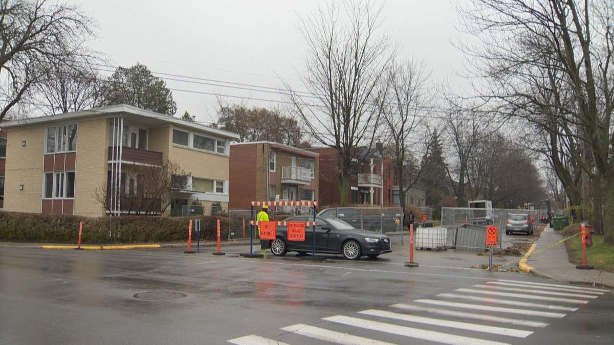 The street’s pipes are being replaced.