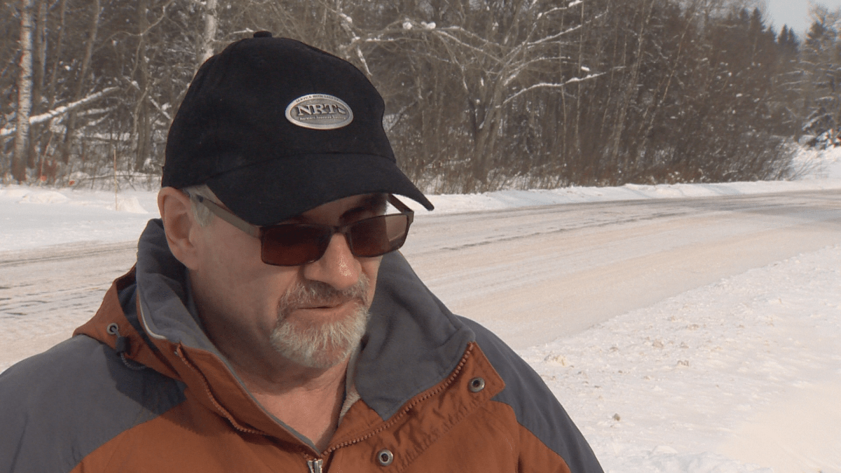 Doug Murphy, who lives on the same road, says the road slopes off on either side, adding concern to slippery conditions.