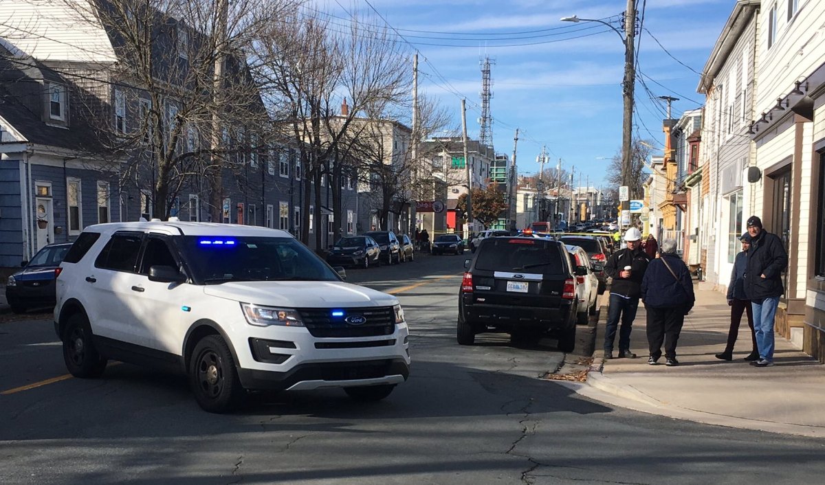 Halifax Regional Police investigating a suspicious package call in the city's North End on Nov. 15. 