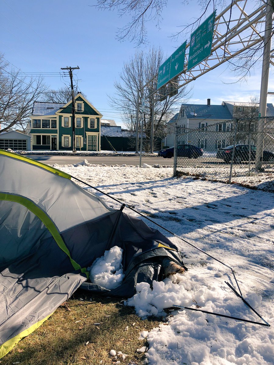 Tent City in Fredericton.