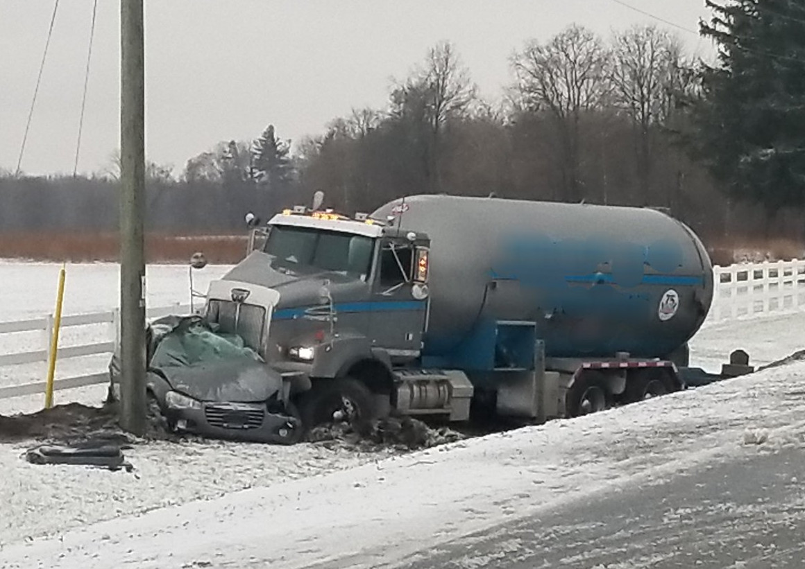 One man is dead after a fatal crash on Norfolk County's Highway 3 involving a car and a propane truck.