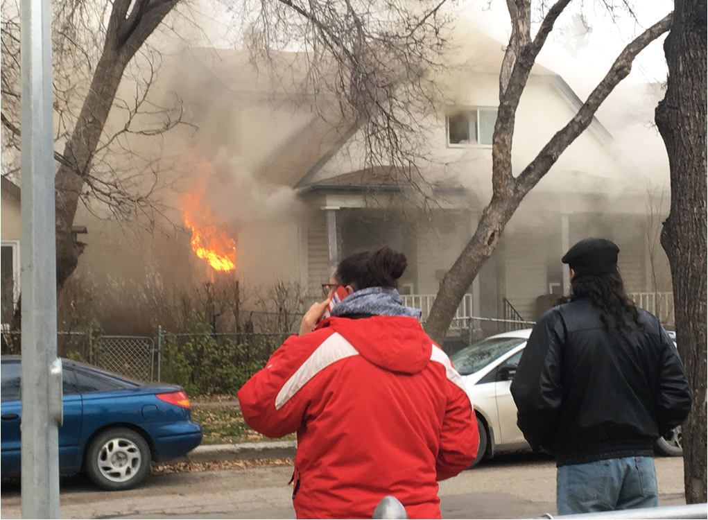 Flames engulf North End home Sunday - image