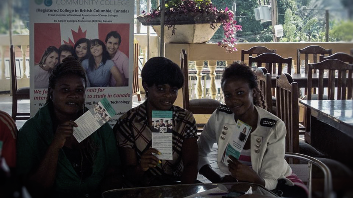 Image from one of FVCC’s ‘on spot’ admission tours in Cameroon where students claim they were ‘guaranteed jobs.’