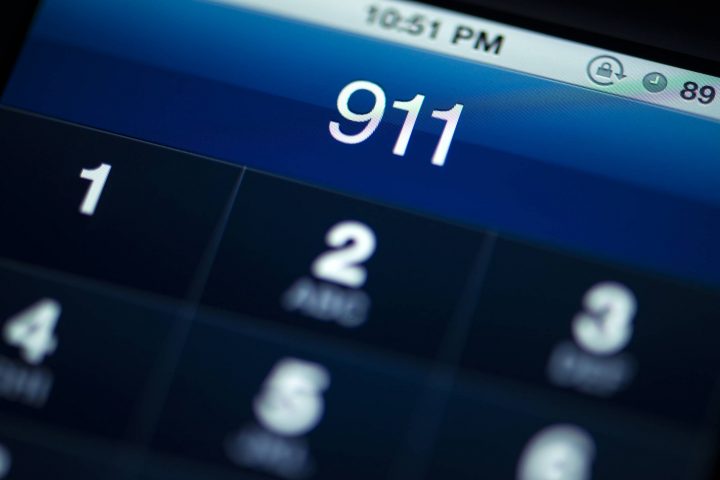 File photo of 911 on a cell phone.