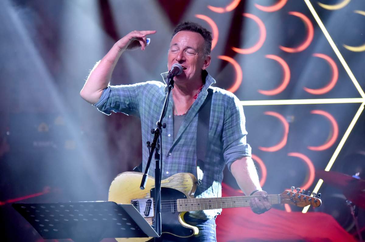 Bruce Springsteen performs onstage during the Grand Re-Opening of Asbury Lanes on June 18, 2018 in Asbury Park, N.J.