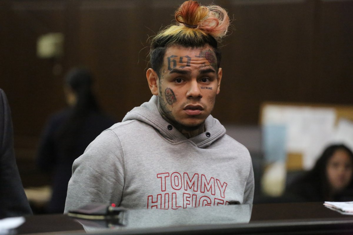 Daniel Hernandez, better known as Tekashi 6ix9ine, appears at his arraignment in Manhattan Criminal Court on Wednesday, July 11, 2018.