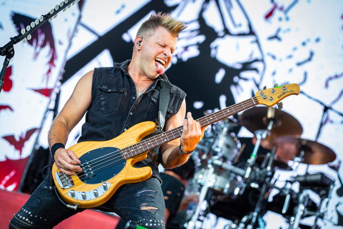 Brad Walst of Three Days Grace performs at the RBC Bluesfest at LeBreton Flats on July 15, 2018 in Ottawa.