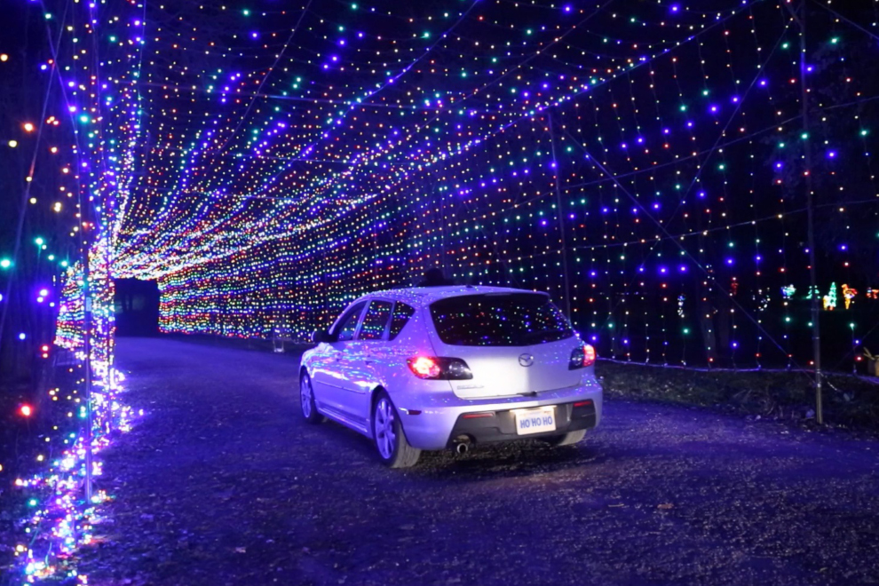 The Gift of Lights features two tunnels you can drive through.
