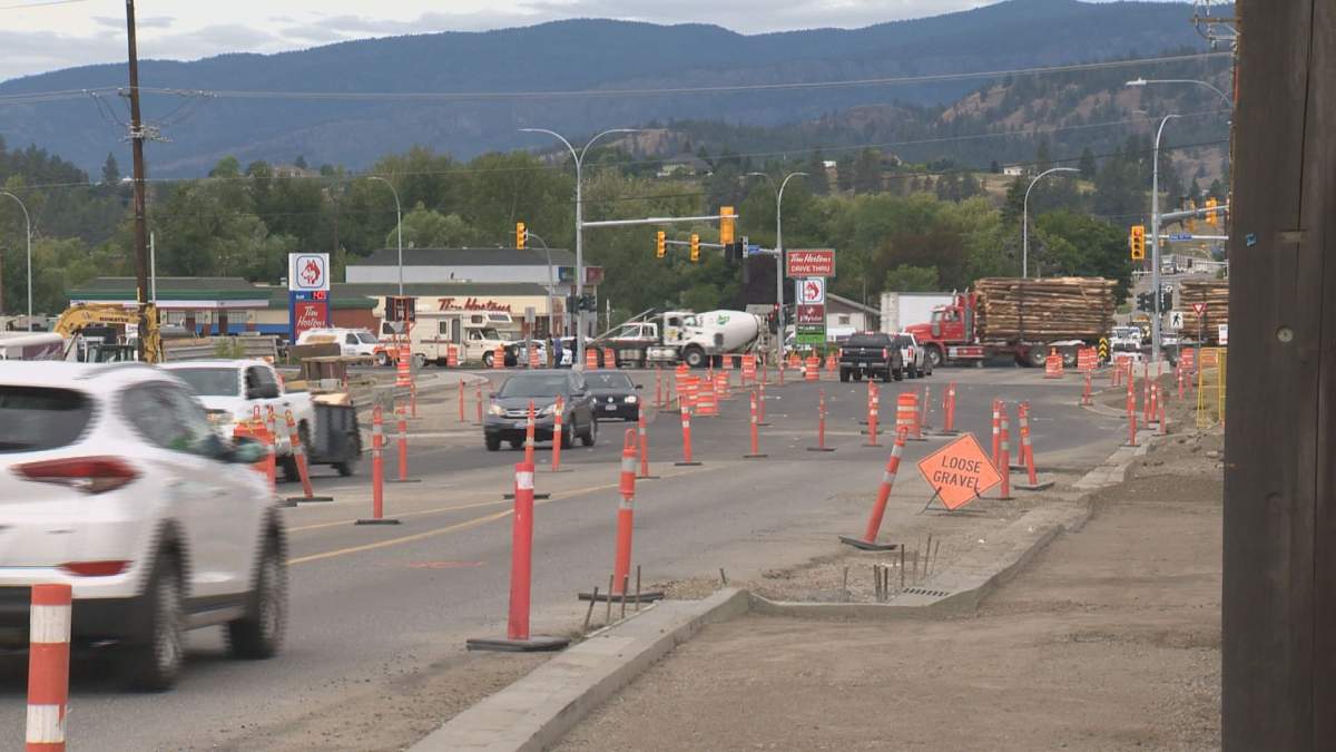 Construction widening Highway 97 between Edwards Road and Highway 33 began in April 2016. 
