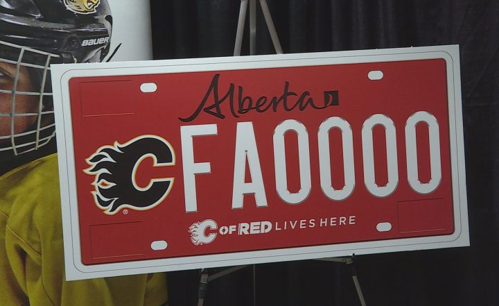 One of two specialty plates Service Alberta introduced on Saturday.