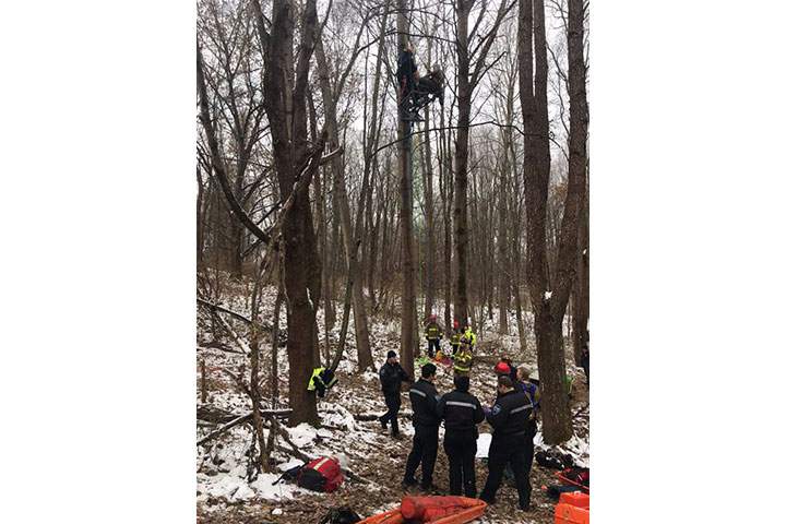 Hunter becomes human piñata after falling from tree stand, hanging upside down for 2 hours - image