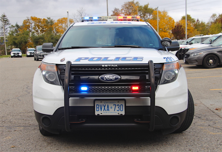 A York Regional Police cruiser at the service's Richmond Hill station.
