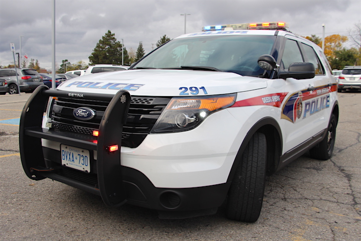 A York Regional Police cruiser at the service's Richmond Hill station.