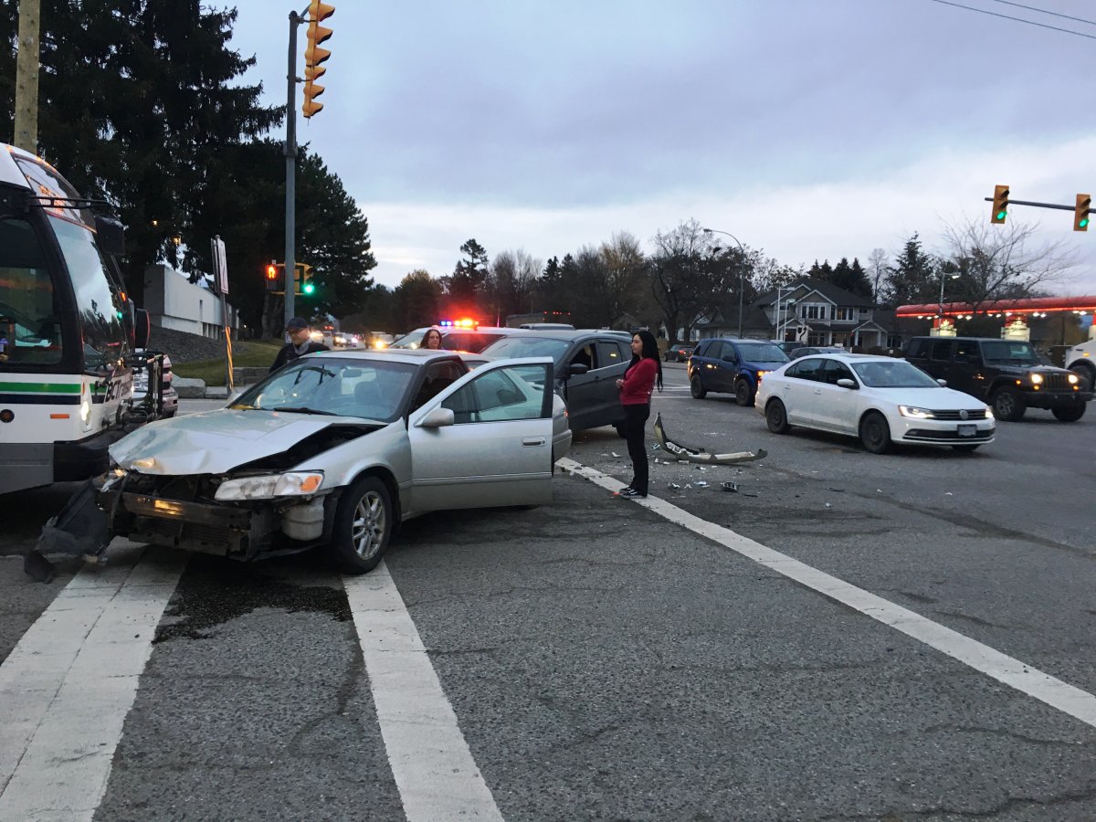 A two-vehicle accident took place along Harvey Avenue during Thursday morning's commute.