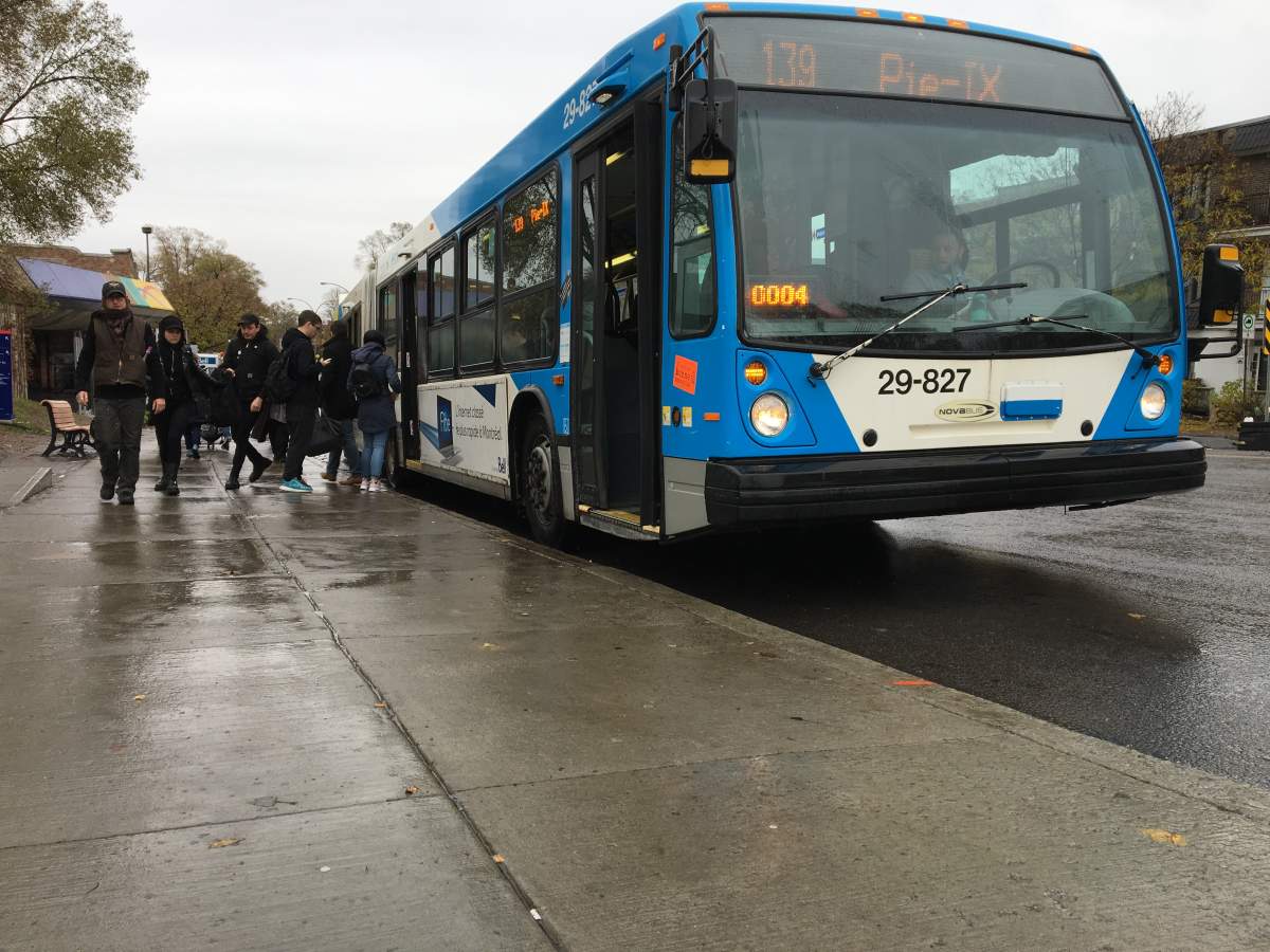 STM bus on Pie IX Boulevard.
