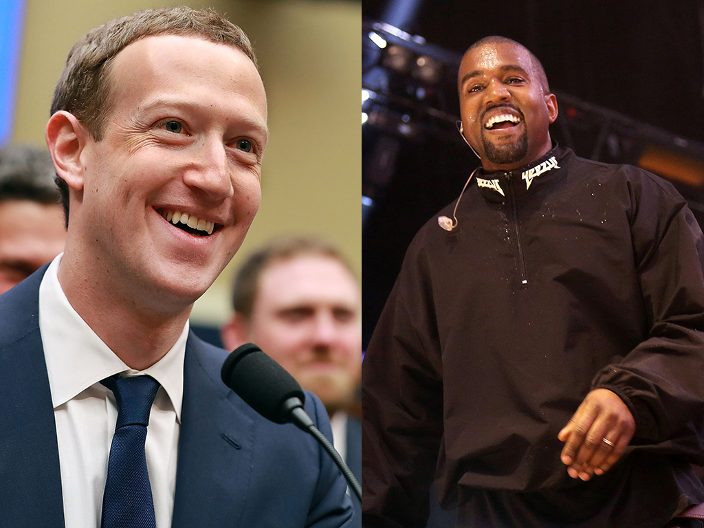 (L-R) Mark Zuckerberg and Kanye West engaged in a karaoke session together on Nov. 14, 2018.