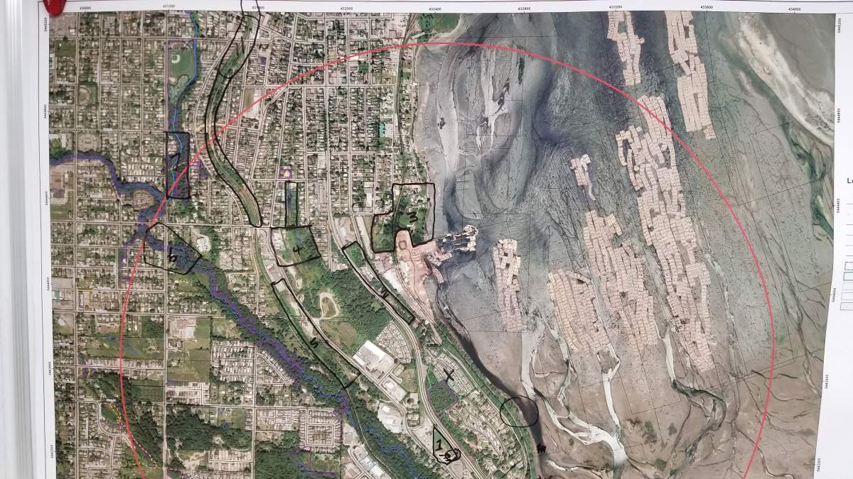 The search area volunteers are focusing on as they work to find Rick Larson.