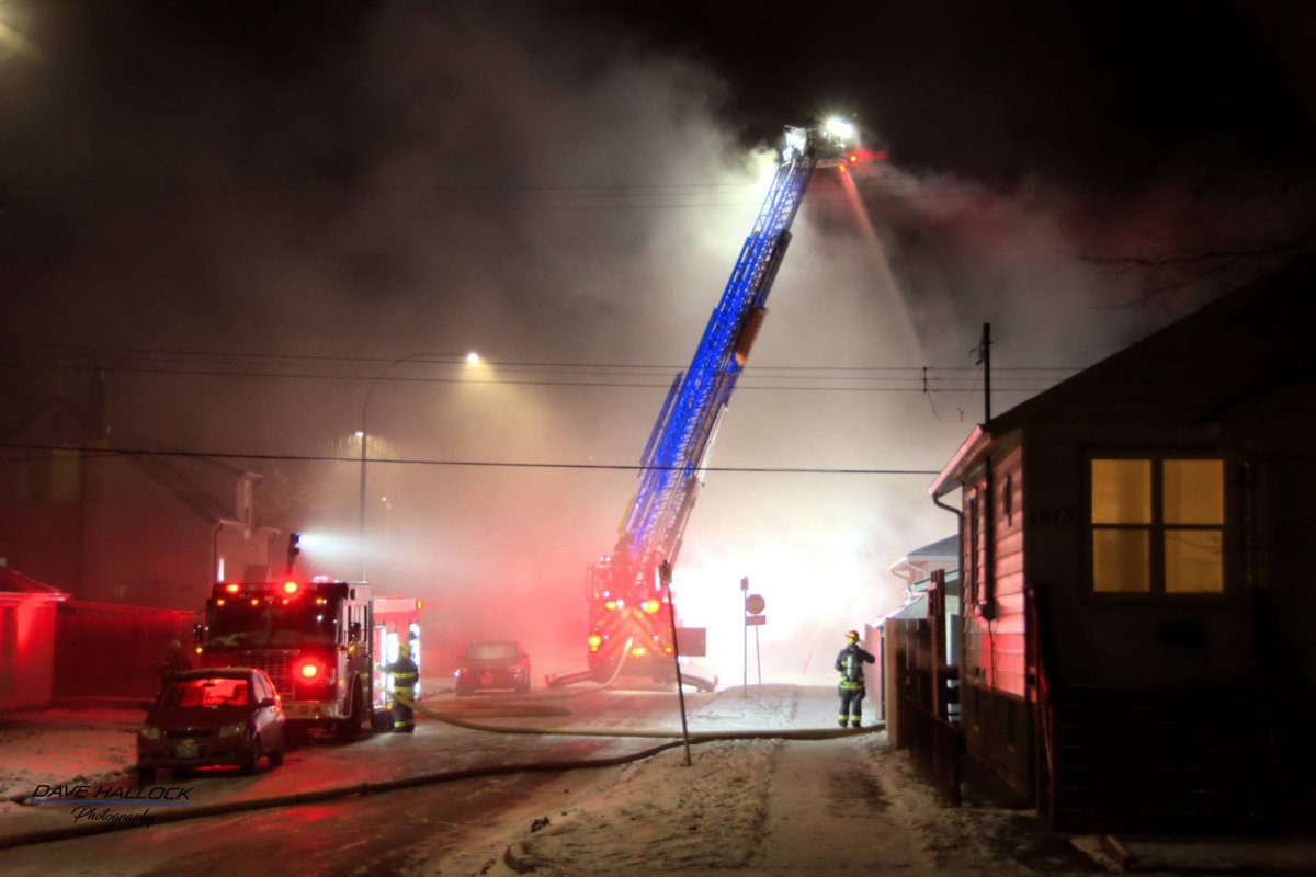 A fire tore through a former convenience store on Lipton Street Tuesday night.