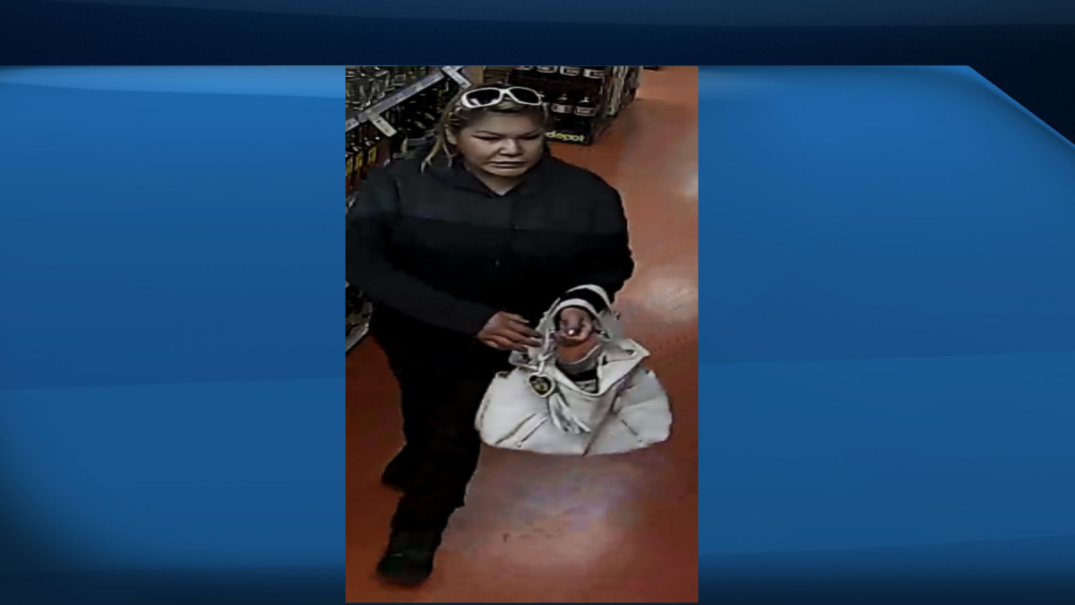 Edmonton police search for a suspect allegedly involved in more than a dozen incidents of liquor theft, Nov. 2018. 