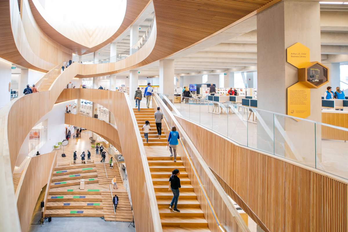 An interior shot of the new Central Library in Calgary.